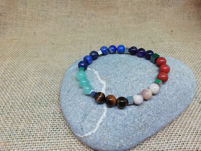 Bracelet 7 chakras 8mm